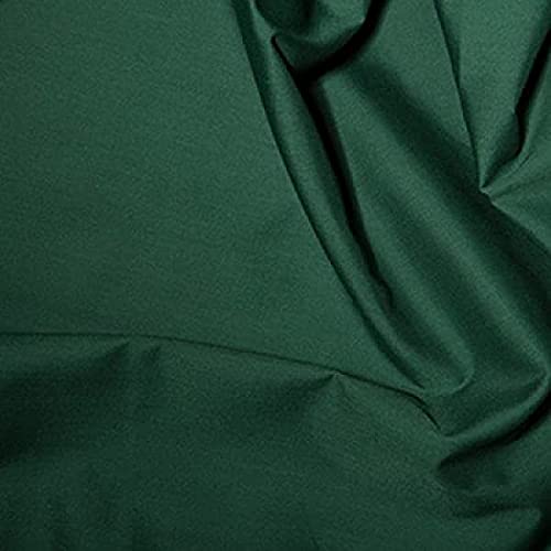 Novato Textiles Plain Polycotton Fabric Dress Craft Material 44" Wide Available in 8 Colours pre Cut(Bottle Green, 1 Meter)