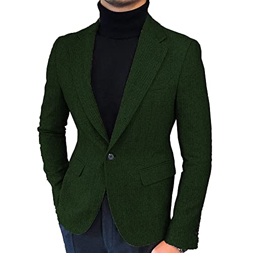 Men's Herringbone Suit Blazer Jacket Wool Tweed Thin Herringbone Sports Coat2