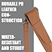 Cheerock Drum Stick Bag, PU Leather Drumstick Case Holder, 1Pair Storage for Drumsticks & Mallets (Brown)
