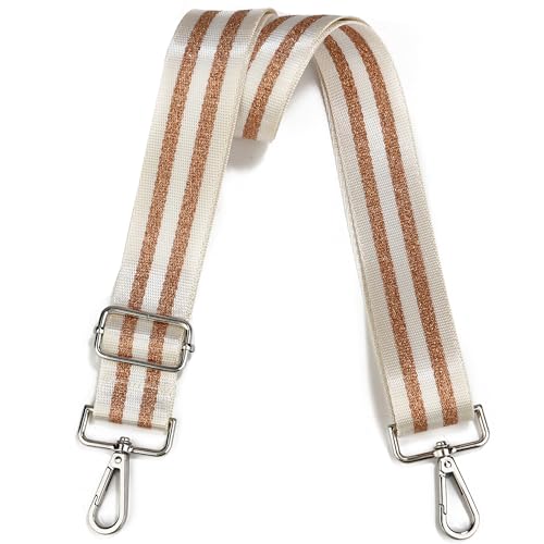 Image of LVYOUME Purse Strap Silver Hardware Wide Bag Straps Replacement Crossbody Adjustable Shoulder Strap for Purses