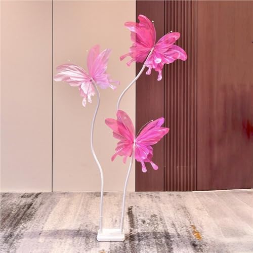 3D Mesh Butterfly Wedding Decorations, Dreamy Silk Butterflies with Hose