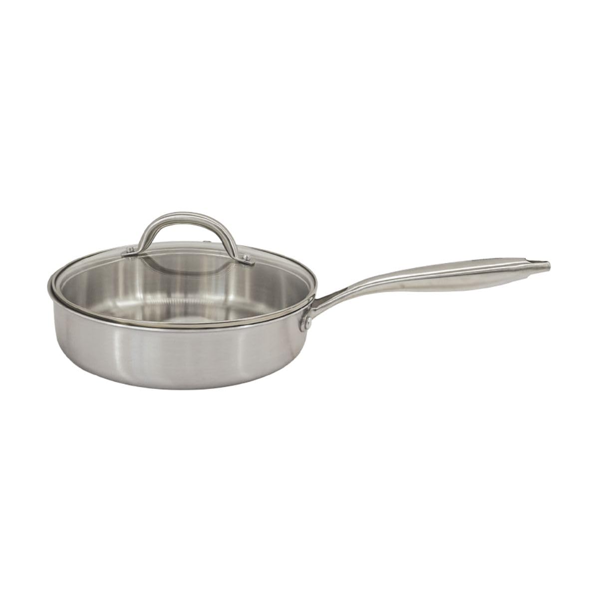 Fackelmann Sauteuse Triply Inox 18/10 24 cm avec Couvercle Verre