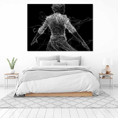 Affiche tableau noir et blanc décoration moderne XENIOU sans cadre