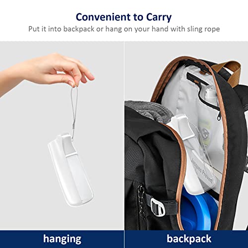 Image of WePet Foldable Portable Dog Water Bottle Puppy Water Dispenser with Drinking Feeder, 19 OZ, High-Temperature Resistant Leak Proof for Pets Outdoor Walking, Hiking, Travel, Food Grade Plastic BPA Free