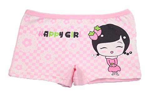 Little Girls Toddler Kids Happy Giril Boyshort Hipster Panties Underwear 4Pcs4