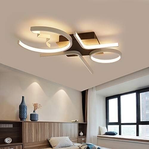 Ceiling Lights Modern Led Lamp Compatible with Living Room Bedroom Luminaire Bedroom Ceiling Lamp Ceiling Light Cover,Chandelier (Warm White 3 Heads White)/Cool White/4 Heads White