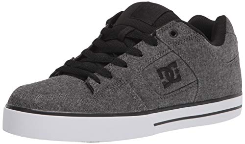 Image of DC mens Pure Skate Shoe, Charcoal Heather, 9.5 US