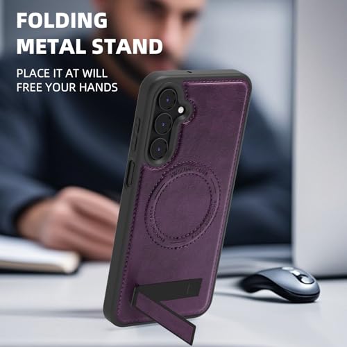 Image of Lunivop for Samsung Galaxy A16 5G Phone Case 6.7 inch PU Leather Purple