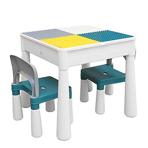 Preisvergleich Produktbild Aktivitäts- und Stuhlset, multifunktionaler Spielzeugtisch, Wasserspeichertisch mit Stühlen und Spielzeugspeichertisch, Indoor-Familien- und Studientisch und Outdoor-Campingtischset, 2 ~ 9 Jahre alt