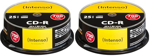 Intenso CD R 700Mb 52x (25 Discos) (Paquete de 2)