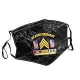 Us Sergeant Vietnam Veteran Face Mask Breathable Balaclavas Adjustable Washable Masks Black
