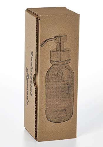 Clear Glass Soap Dispenser With Chrome Metal Pump - Wide Mouth 16Oz Glass Bottle Includes Non Slip Bottom And Counter Top Protector. (Clear/Chrome) #TOP6