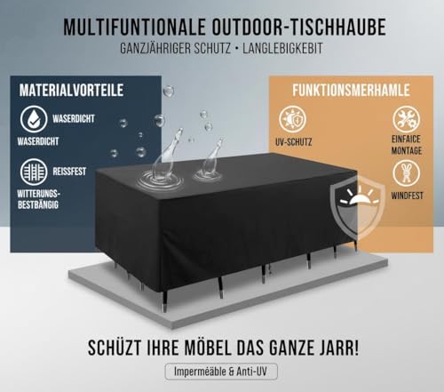 Housse de table de jardin imperméable en Buffle 600D haute résistance - 4