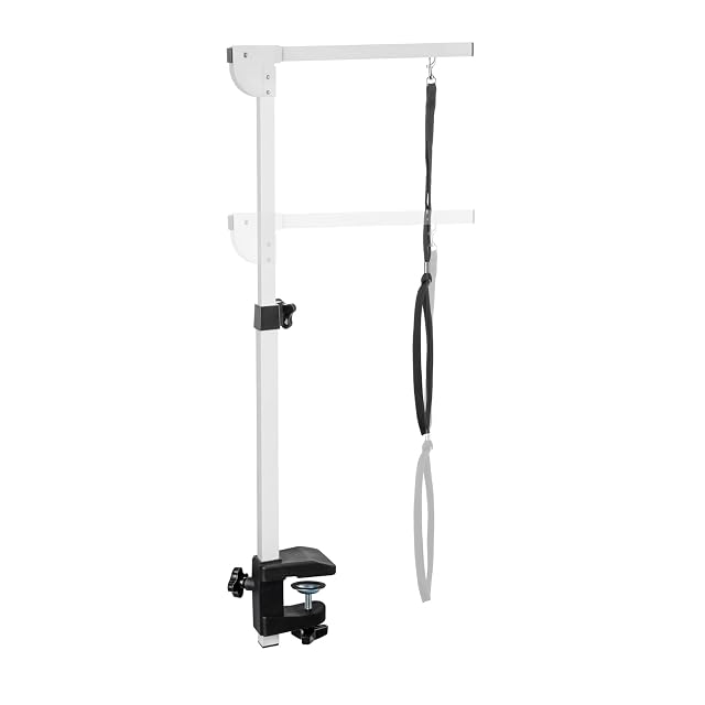 Foto 7 de 8 de Fudajo Brazo Soporte para Mesa de Aseo Altura Ajustable, Lazo, Abrazadera con Apertura de 15-50mm