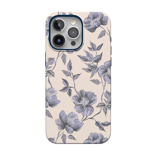 Casely iPhone 15 Pro Max Case | Ink & Iris | Vintage Floral | Bold Protective Design | Compatible with MagSafe