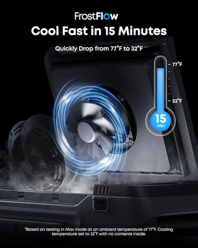 Image of Anker SOLIX EverFrost 2 40L Cooler with Road Trip Kit, 61 qt Car Refrigerator, Electric Cooler with 288Wh Battery, Powered by AC /DC or Solar,for Outdoor Camping, Travel, and Fishing, Fits in Trucks