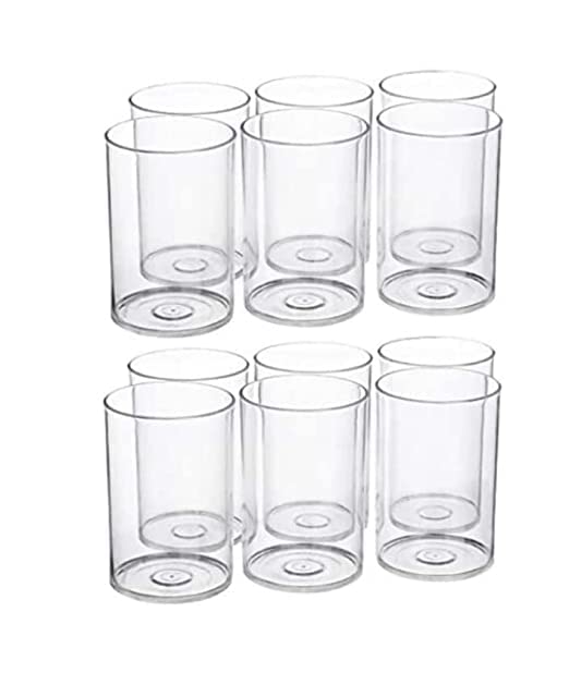 Coolkart Fiber Unbreakable Stylish Water Juice Bar Glass (Set of 12