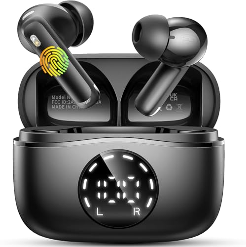 Écouteurs Bluetooth 5.4 sans fil avec réduction de bruit ENC et autonomie 48H