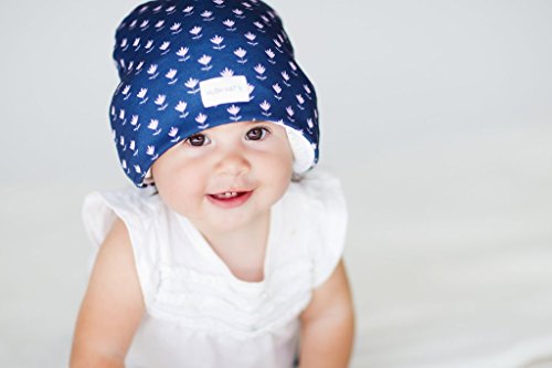 Hush Baby Hat with Softsound Technology and Medical Grade Sound Absorbing Foam, Pink Petal, Dark Blue, Medium
