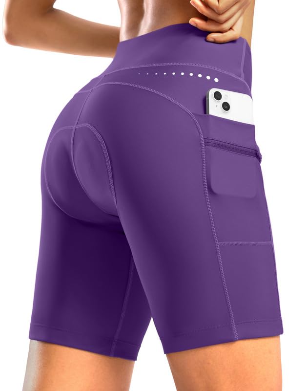 Women's 4D Padded Bike Shorts 7 Inch Cycling...