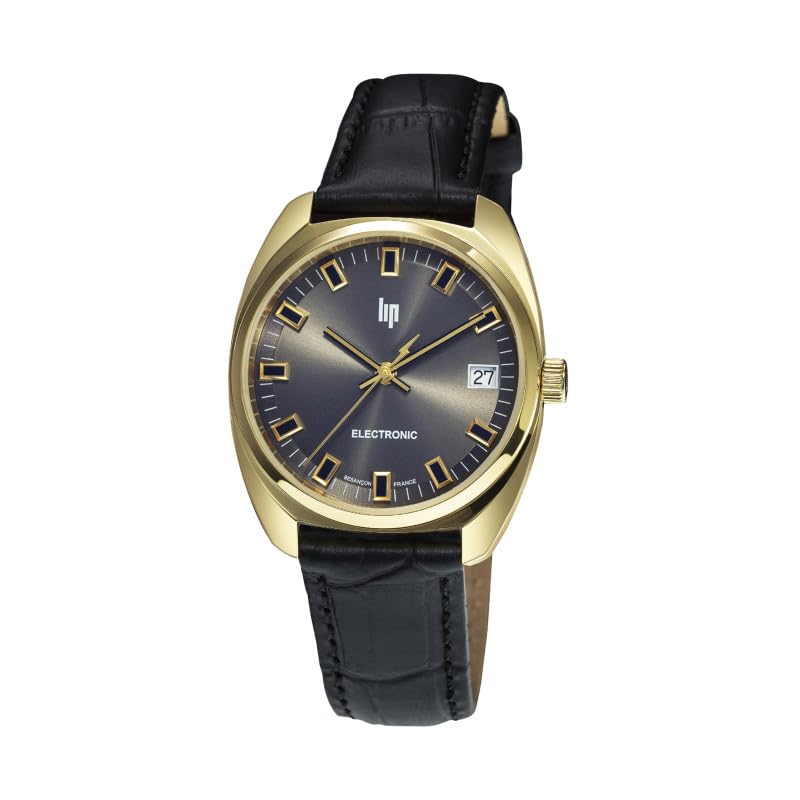 Montre Lip Général de Gaulle Classique 35mm Doré Noir de prestige
