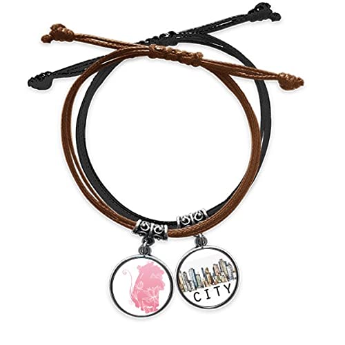 Bracelet fleur de lotus en cuir ajustable Sidi fini les bijoux fragiles