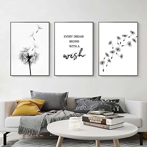 CULASIGN Set di poster moderni, 3 pezzi, bianco e