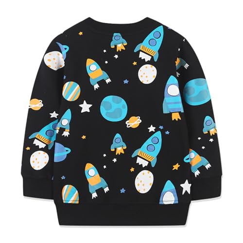 Toddler Boy Sweatshirt Long Sleeve Pullover Crewneck Tops Cartoon Shirts2