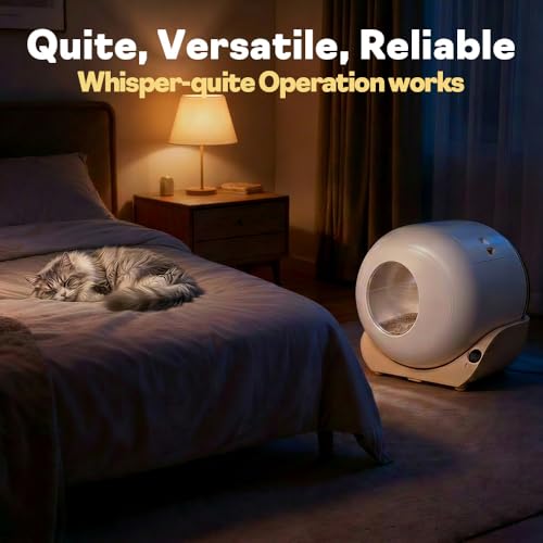 Image of FurryTail Automatic Litter Box, self Cleaning Litter Box for Multiple Cats, Odor Control, Easy Access Step for Senior Cats