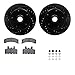 Dynamic Friction Company Front Brake Rotors-Drilled and Slotted-Black with 5000 Advanced Brake Pads includes Hardware 8512-40360
