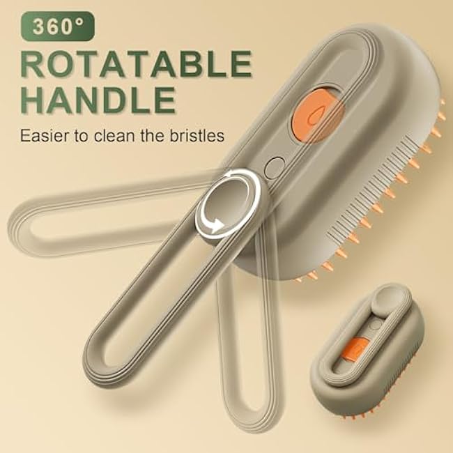 Cat Steam Brush for Shedding, 4 in 1 Cat Brush with Steam, Pet Groomer Comb for Long and Short Hair Cats and Dogs Grooming Supplies-TPDccSps