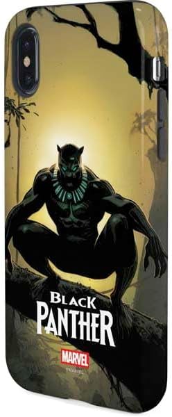 Skinit Pro Phone Case Compatible with iPhone X - Officially Licensed Marvel Black Panther TChalla King of Wakanda Design