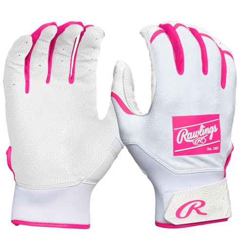 Rawlings | Clout Baseball Batting Gloves | T-Ball/Coach Pitch | Pink
