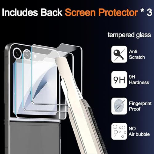 Image of Ferilinso 3 Pack Screen Protector for Samsung Galaxy Z Flip 6 / Z Flip 7 FE