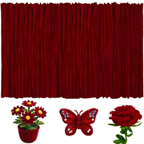 Image of VZF Pipe Cleaners Bulk Pipe Cleaner Flower Kit, DIY Pipe Cleaners Flowers Craft Stems for Classroom Decor Halloween Decor Limpia Pipas,Valentines Day Gifts Chenille Stems Crafting Supplies Craft Kits
