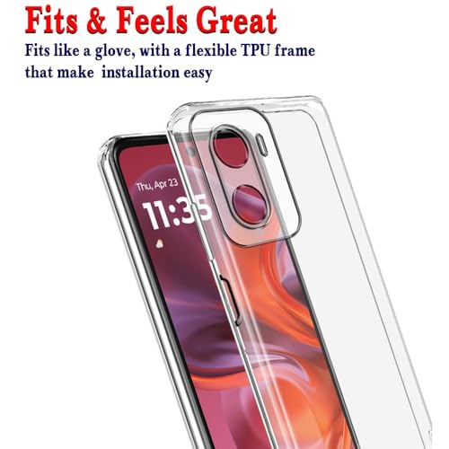 Image of COVERBLACK Cases Flexible Rubber Case Back Cover Compatible for Motorola Moto G06 Power- Transparent