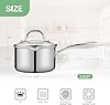 Tri-Ply Stainless Steel Sauce Pan with Steamer Basket & Strainer Glass Lid–Multi- Function Pot 2 QT- Modern Sleek Design–Safe,Chemical-Free & Stylish Cookware–Upgrade Your Kitchen with Healthy Cooking #2
