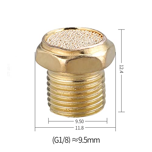 Silencieux d'échappement pneumatique laiton BSL de haute précision 3/8"