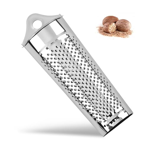 HMCEY Muskatreibe Edelstahl 4.5 X 13.7 CM,Muskatnuss Reibe mit...