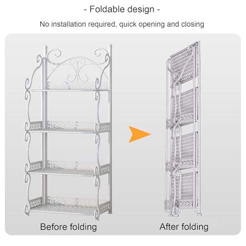 Scaffale portatile in metallo multi livello per armadio, senza montaggio richiesto, scaffale pieghevole per camera da letto, soggiorno e ufficio domestico Sto Solut