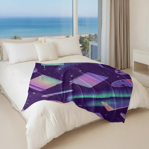 Couverture imprimée géométrique douce plaid lit 150x200 couverture canapé