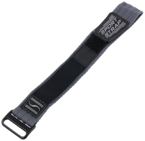 Voguestrap TX51789GY Allstrap 16-20mm Grey Adjustable-Length 4-Rib Nylon Sport Watchband