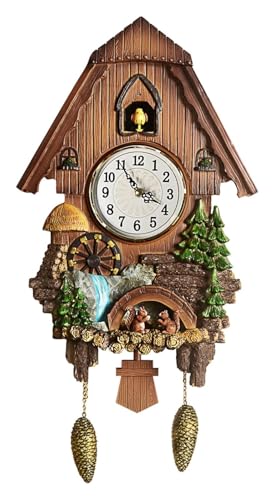 DARZYS Cuckoo Clock, Cuckoo Wall Clock, Wall Clock, Handcrafted Wall Clock Home Decor Clock Wall Decor(Style B)