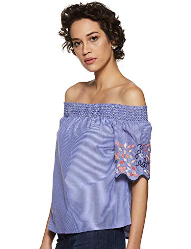 Image of VERO MODA Women's Striped Regular Fit Shirt