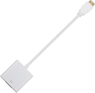 Generic Adaptador Cabo Vga Adaptador De Saída De Vídeo De Vídeo Adaptador Adaptador Cabo Adaptador Portátil Adaptador De Cabo Casa Vga Abs Doméstico Branco 1080P