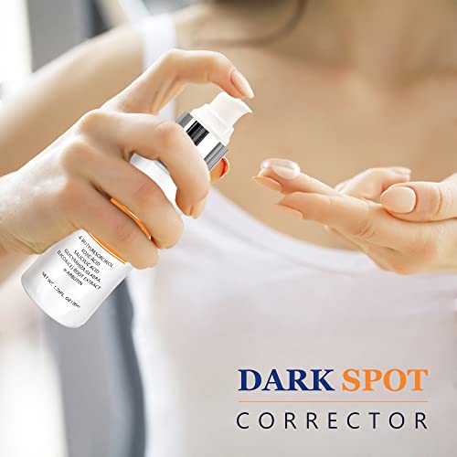 Dark Spot Corrector, Dark Spot Remover For Face Serum Formulated With Advanced Ingredient 4-Butylresorcinol, Kojic Acid, Lactic Acid, Salicylic Acid And Licorice Root Extract | Improves Hyperpigmentation, Facial Freckles, Melasma, Brown Spots And Other Stubborn Spots, 50Ml #TOP6