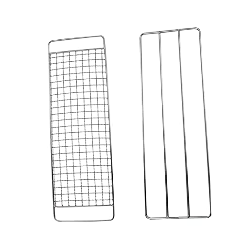 HOLIDYOYO 1 Juego De Parrilla De Acero Inoxidable Para Barbacoa Parrilla Para Acampar Parrillas Pequeñas Para Exteriores Parrilla Portátil Accesorios Para Acampar Parrilla De Acero