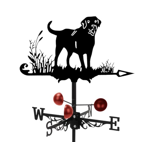 BigKing Veleta vintage de 58 x 33 cm, con forma de perro, de material de hierro, para jardines exteriores, techos, paddock, manualidades, decoración (perro)