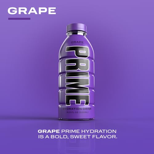Image of Prime Grape Hydration Drink, 16.9 fl oz ℮ 500 ml, 12 Pack