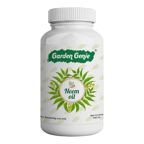 Image of Garden Genie Pure Organic Neem Oil for Plants, 250ml Concentrate | Completely Water Soluble, Makes up to 60 Liters of Ready to Use Neem Oil Spray
